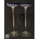 A pair of early 20th Century Baccarat Tsar oversized champagne coupes manufactured for the Russian