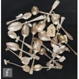 A collection of various silver Victorian and later spoons, to include an Apostle spoon, Arts &