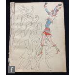 ALBERT WAINWRIGHT (1898-1943) - A sketch depicting studies of female show girls and dancers, to