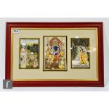 INDIAN SCHOOL (LATE 20TH CENTURY) - Lord Rama, Sita, Lakshmana and Hanuman, in the Mughal style,