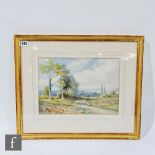 JOHN BATES NOEL (1870-1927) - 'A sunny autumn day', watercolour, signed, framed, 24cm x 35cm,