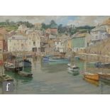 CYRIL LAVENSTEIN, RBSA (1892-1986) - 'Mevagissey Harbour', pastel drawing, signed, titled and