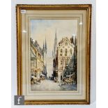 C. J. KEATS ( LATE 19TH CENTURY) - 'Brussels', watercolour, signed, framed, signed and dated 1906,