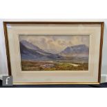 HILDA M. TWENTYMAN, RBSA (1868-1900) - The Ogwen Valley, watercolour, framed, 27cm x 50cm, frame