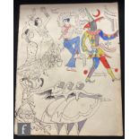 ALBERT WAINWRIGHT (1898-1943) - A sketch showing studies of dancers in elaborate costumes