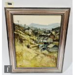 JOHN LINES, RBSA (B.1938) - 'Hillside Walker' oil on board, signed, titled verso, framed, 36cm x
