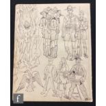 ALBERT WAINWRIGHT (1898-1943) - A study of figures including boy scouts and other male figures in