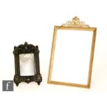 A 19th Century French ormolu picture frame with foliate border and a foliate scroll work mount to
