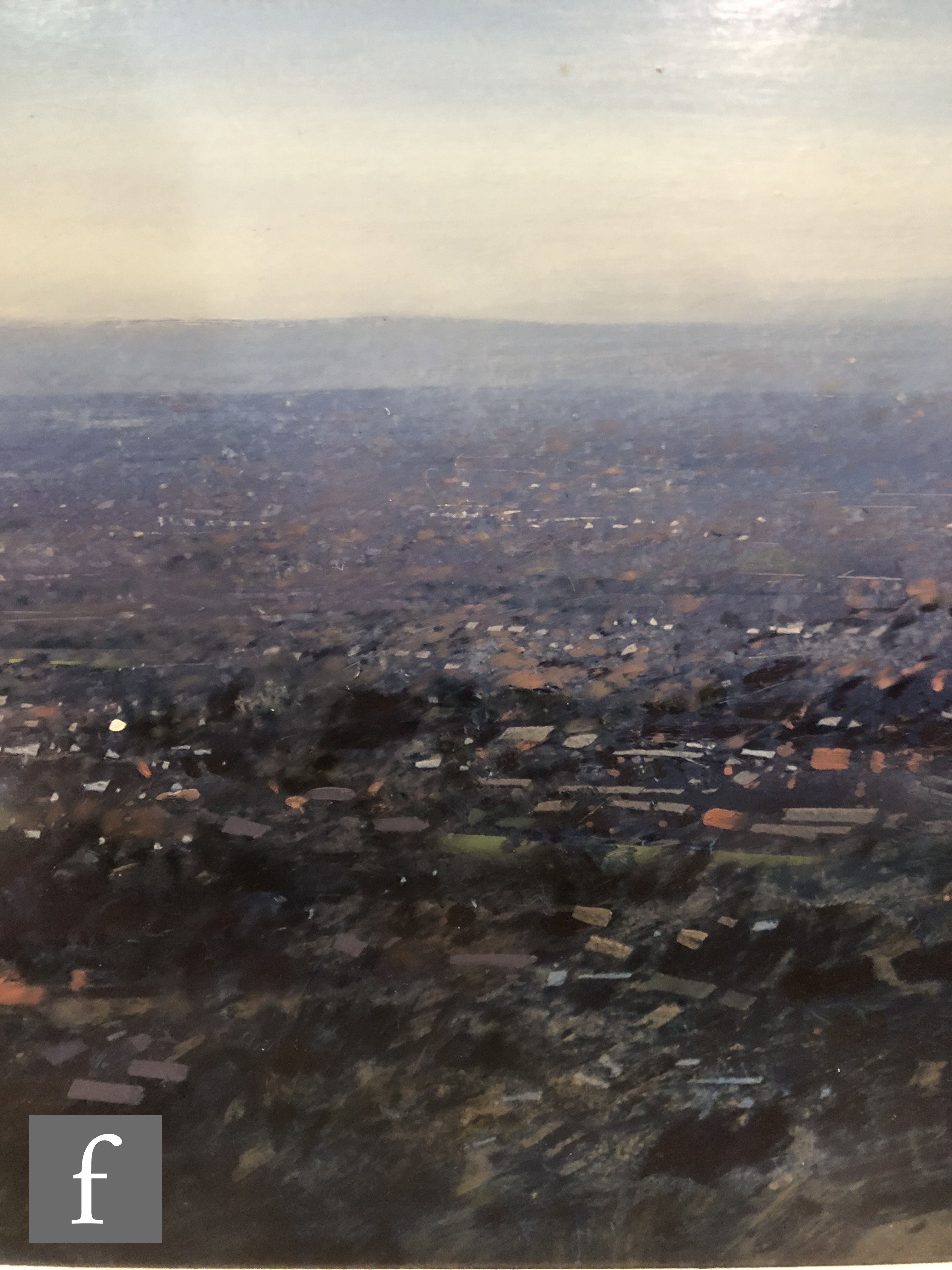 ROBERT PERRY, RBSA (B.1944) - 'Autumn Light in the Black Country - View from Turner's Hill, Dudley', - Image 3 of 6