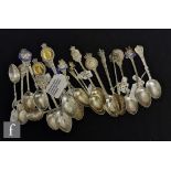 A collection of various Queen Victorian and Queen Elizabeth II silver commemorative spoons,