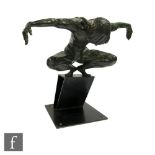 'Narcissus, staring at his own reflection', bronze by Teresa Wells MA, MRSS, unsigned, numbered 4/12