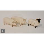 Two Beswick pigs comprising Sow Ch. Wall Queen 40th, model 1452A and Boar Ch. Wall Champion Boy