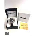 A gentleman's stainless steel Ingersoll Calibre 612 automatic wrist watch, Arabic numerals with