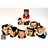 Six assorted Royal Doulton character jugs comprising Merlin D6529, Count Dracula D7053,