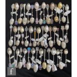 A parcel lot of assorted hallmarked silver souvenir teaspoons relating to South Coast towns to