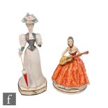 Two boxed limited edition Royal Worcester lady figurines from the Victorian Series modelled by