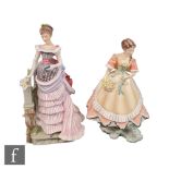 Two boxed limited edition Royal Worcester lady figurines from the Victorian Series modelled by