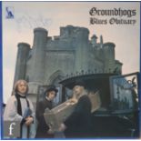A signed Groundhogs LP, 'Blue Obitury' 83253, stereo, signed by guitarist Tony McPhee top left