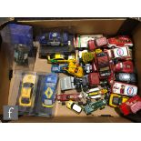 A collection of assorted unboxed slot cars, to include Scalextric and similar, to include Scalextric