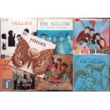 A collection of seven first pressing Hollies LPs, to include 'The Hollies' PMC 1261, 'For Certain
