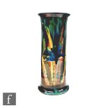 A T.W Lemon and Son Wesuma Pottery, Weston-Super-Mare cylindrical vase decorated with a painted