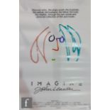 An Imagine (1988) US One Sheet film poster, with self portrait of John Lennon, rolled.