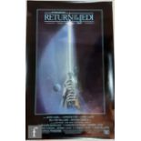A Star Wars: The Return of the Jedi (1983) US One Sheet film poster, artwork of hands holding a