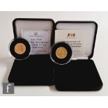 An Elizabeth II House of Windsor sovereign dated 2017 with another Elizabeth II full sovereign dated