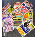 Eight assorted theatre advertising foyer cards relating Finsbury Park Empire and The Brighton