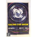 A mid 20th Century motor racing advertising poster Racing Car Show Olympia (West Hall), 76cm x 50.