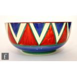 Clarice Cliff - Original Bizarre - A large Holborn shape fruit bowl circa 1929, hand painted with