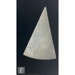 Franz Hingelberg - A Danish silver triangular pendant with planished decoration to whole, length 7.