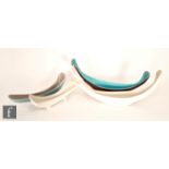 Colin Melbourne - Beswick - Two 1950s stylised table gondala, shape 1403, the first in blue and grey