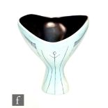 Colin Melbourne - Beswick - A 1950s shape 1393 vase of waisted form with a shaped asymmetrical neck,