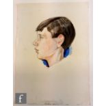 Albert Wainwright (1898-1943) - Portrait of Laurence Cook as a boy, bust length in profile,