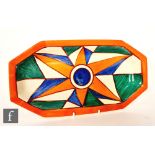Clarice Cliff - Original Bizarre - A shape 334 sandwich tray circa 1928, radially decorated with a