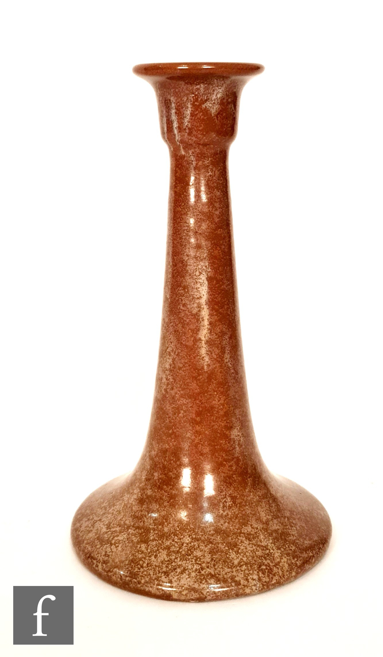 Ashby Potters Guild - An early 20th Century Arts and Crafts candlestick of tapering form with a