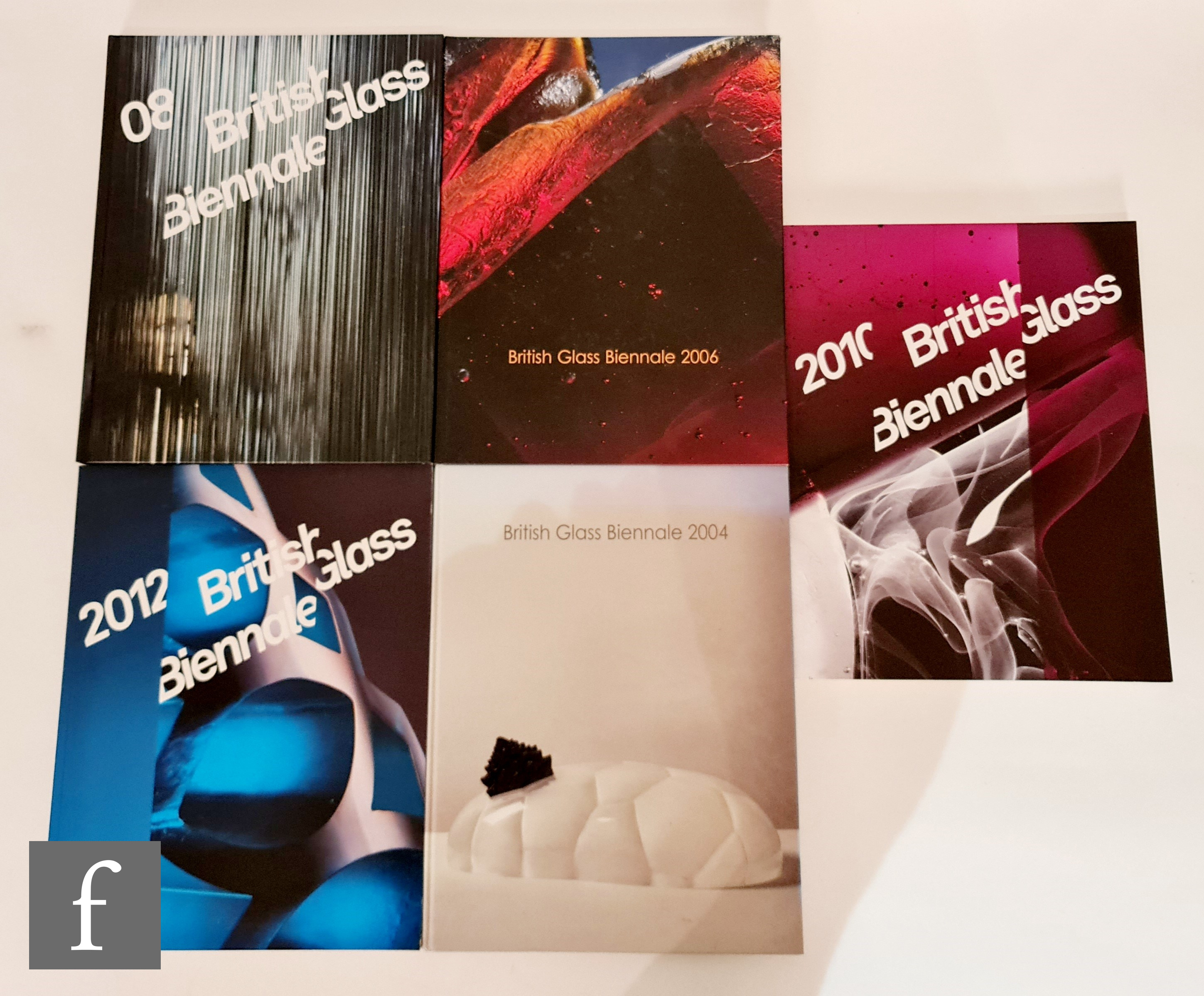 Various - A group of five British Glass Biennale books to include copies from 2004, 2006, 2008, 2010