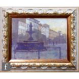 Oliver Warman (B. 1932) - 'Florence Evening', oil on board, signed, framed, 21cm x 27cm, frame