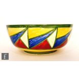 Clarice Cliff - Original Bizarre - A large Holborn fruit bowl circa 1928, hand painted with a band