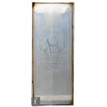 Unknown - Two late 19th Century frosted glass door panels, the first with Prince of Wales