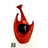 Colin Melbourne - Beswick - A 1950s shape 1397 Trifid vase of asymmetric form, the whole glazed in