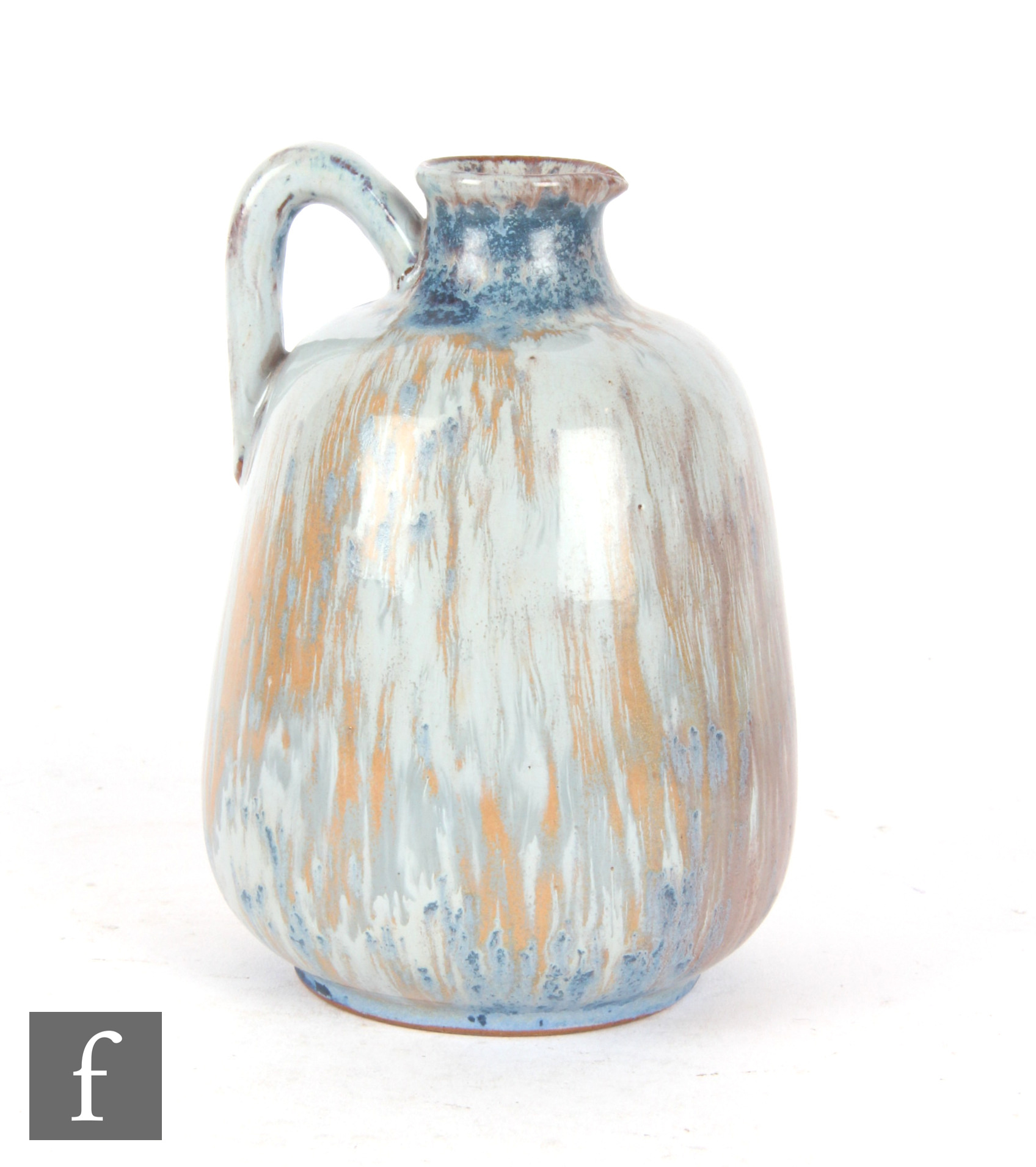 Ashby Potters Guild - An early 20th Century Arts and Crafts flower jug, the slightly bulbous body