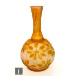 Galle - An early 20th Century cameo glass vase, circa 1910, the mould blown body of footed ovoid