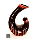 Alfred Hallam and Colin Melbourne - Beswick - A 1950s shape 1357 twin neck scroll vase decorated