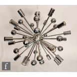 Unknown - A large contemporary ceiling light of 'Sputnik' form with bulb holders and balls on long