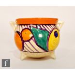 Clarice Cliff - Allsorts - Bizarre Fruit - A cauldron circa 1929, hand painted with a band of