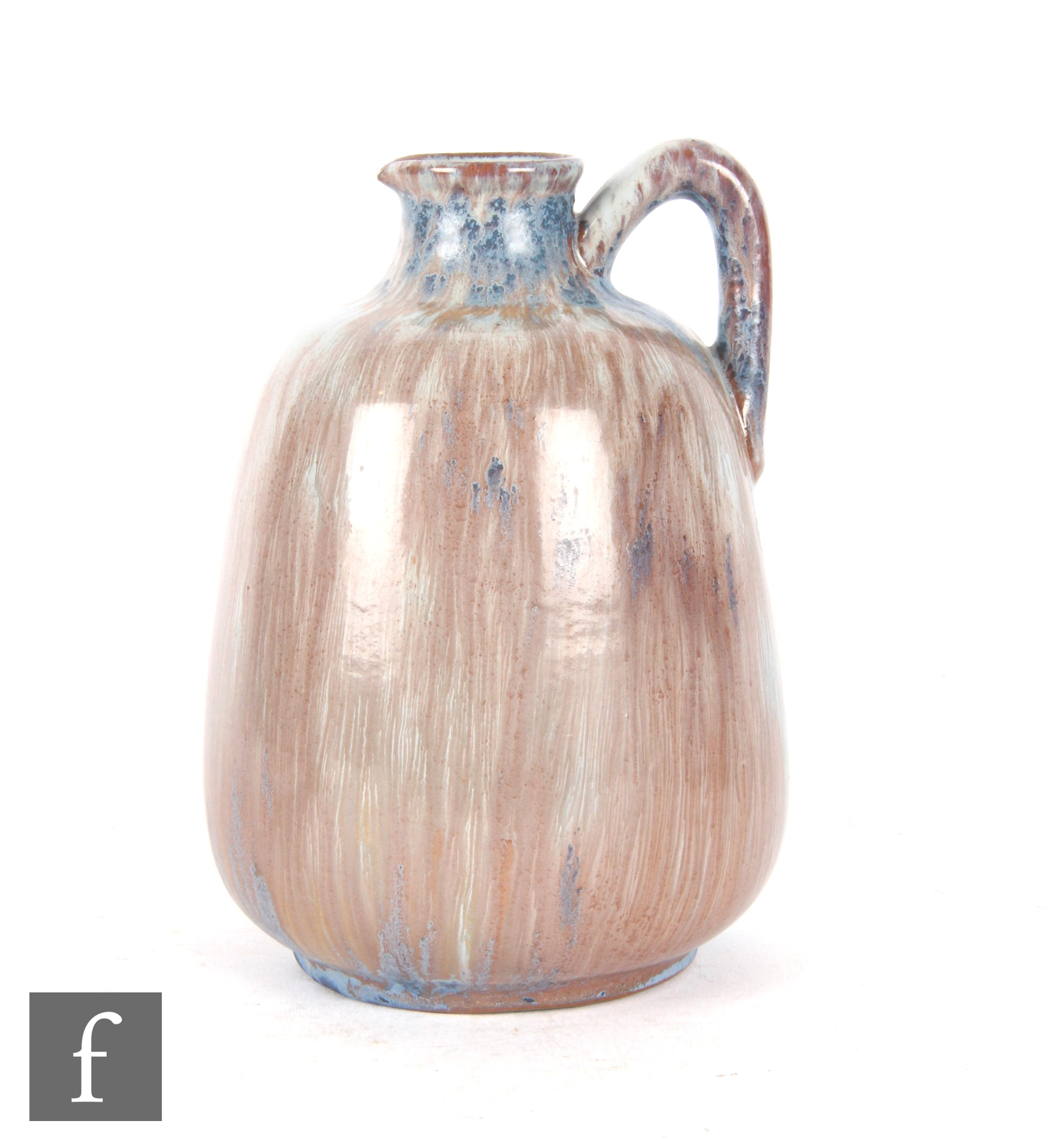 Ashby Potters Guild - An early 20th Century Arts and Crafts flower jug, the slightly bulbous body - Image 2 of 3