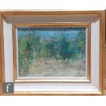Diana Armfield, RA (B. 1920) - 'Vineyard in Tuscany', oil on board, signed, label verso for Browse