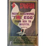 A World War One National Egg Collection for the Wounded propaganda poster, illustrated by R.G.